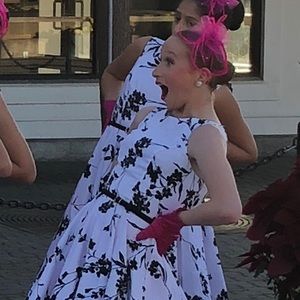 Sequined Black and White Dress